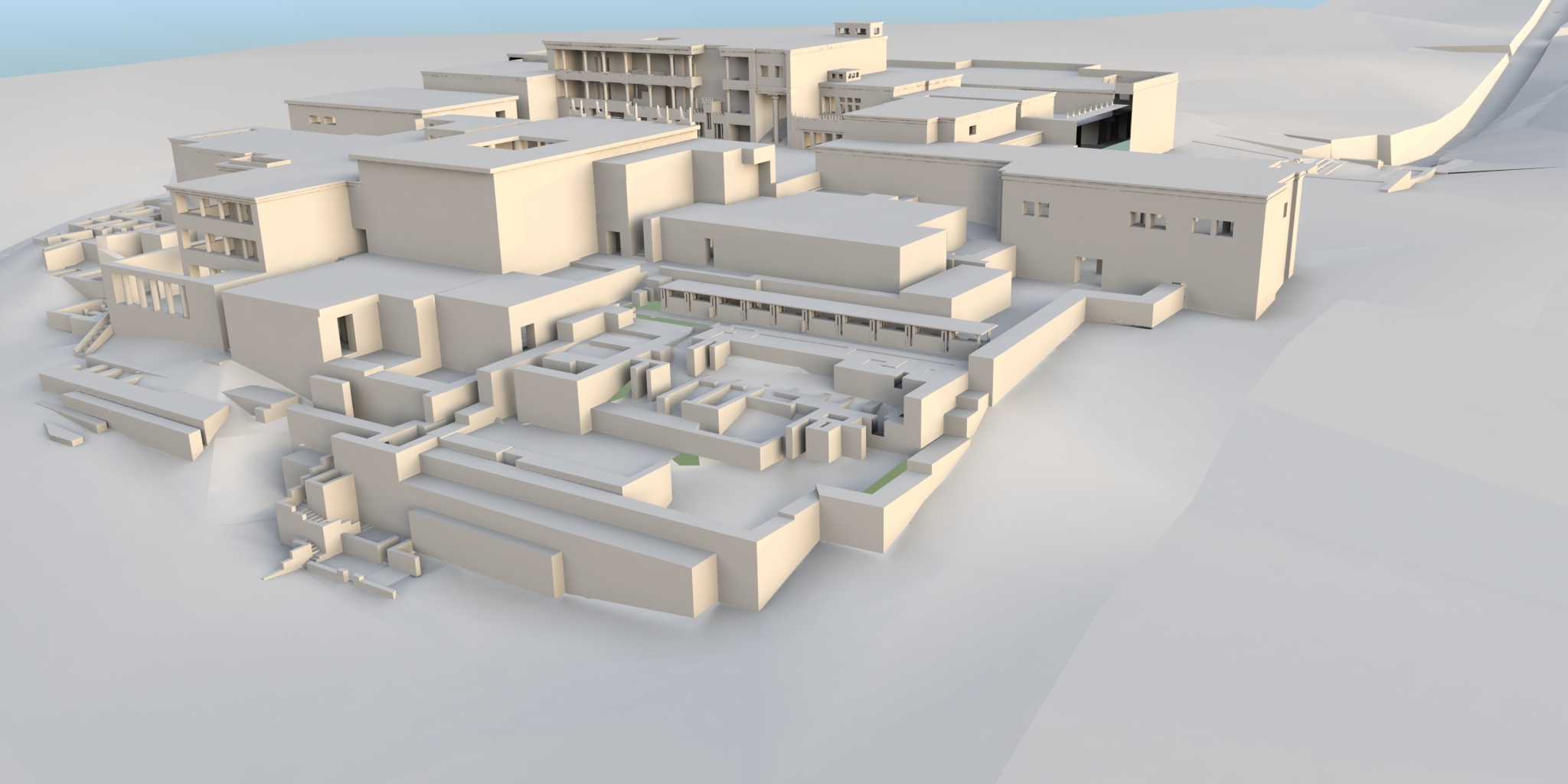The whole palace from the north-east